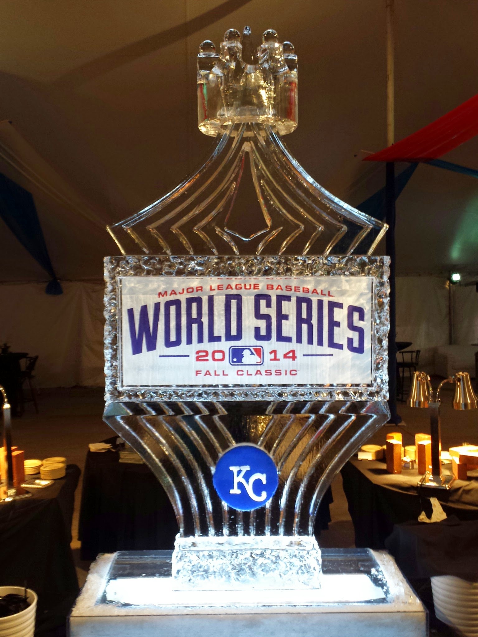 Ice Carvings for the Royals AL Playoffs and 2014 World Series!